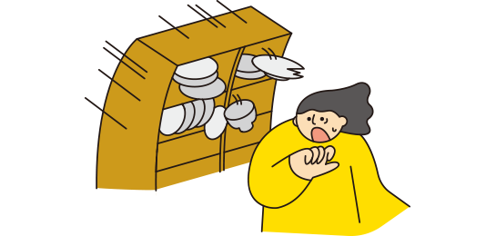 家具の転倒による被害